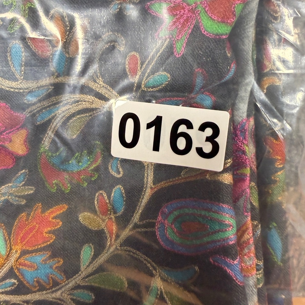 Pashmina Kashmiri Aari Hand Embroidered Kalamkari Fine Wool Shawl Stole 80"x30" - Picture 11 of 11